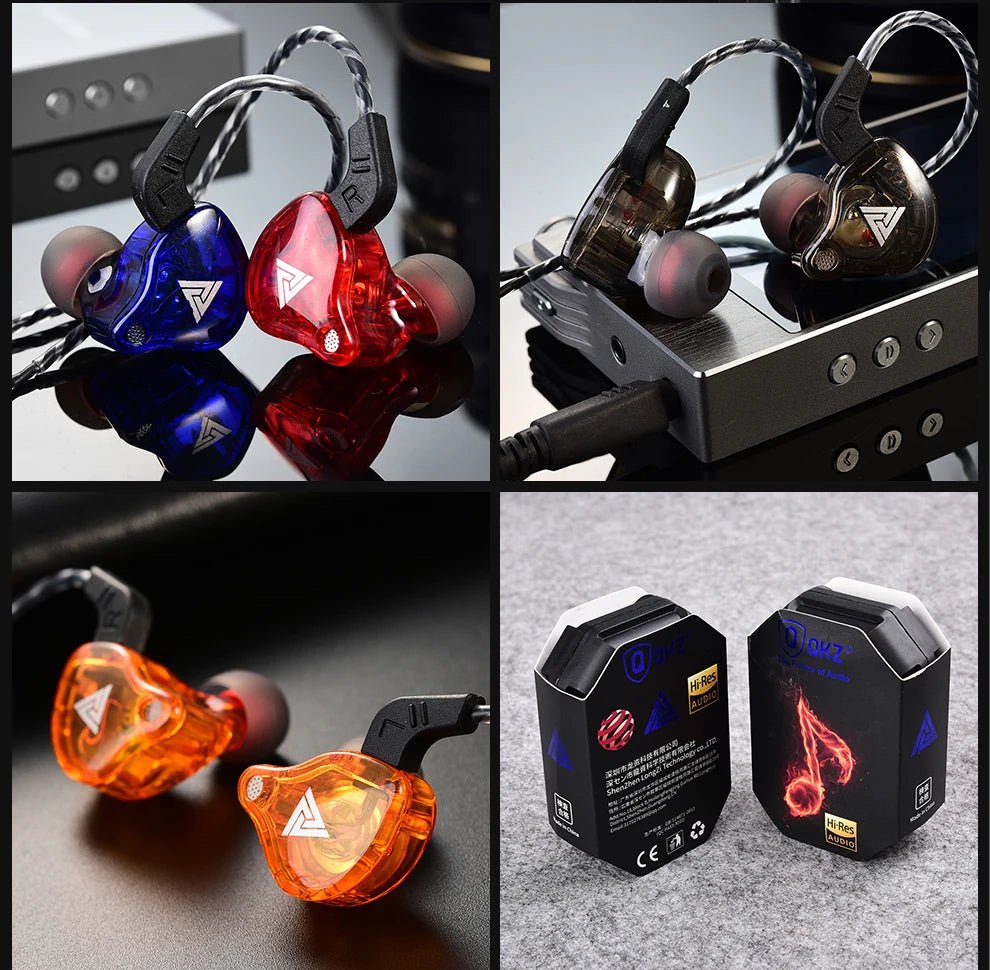Original QKZ AK6 In Ear Earphone 6 Dynamic Driver Unit Headphone With Mic Stereo Sports HIFI Subwoofer Headset Monitor Earbuds - Walmarkettt.com