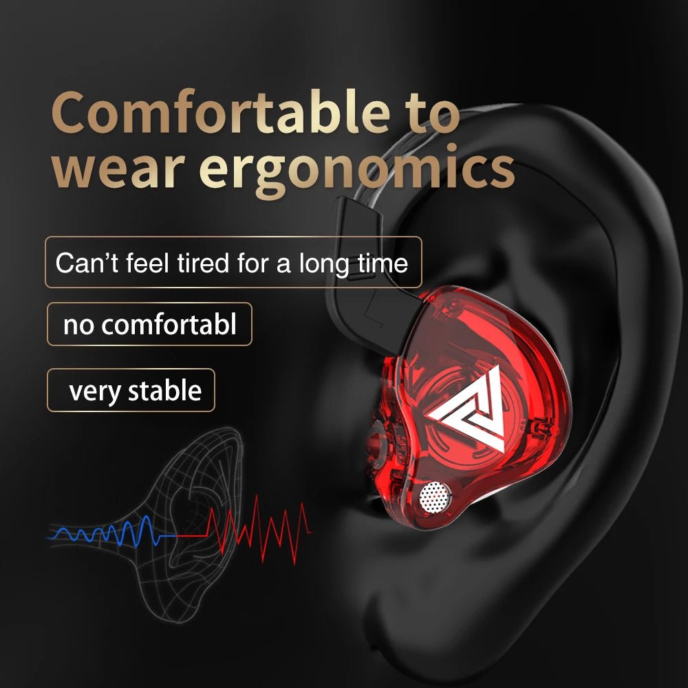 Original QKZ AK6 In Ear Earphone 6 Dynamic Driver Unit Headphone With Mic Stereo Sports HIFI Subwoofer Headset Monitor Earbuds - Walmarkettt.com