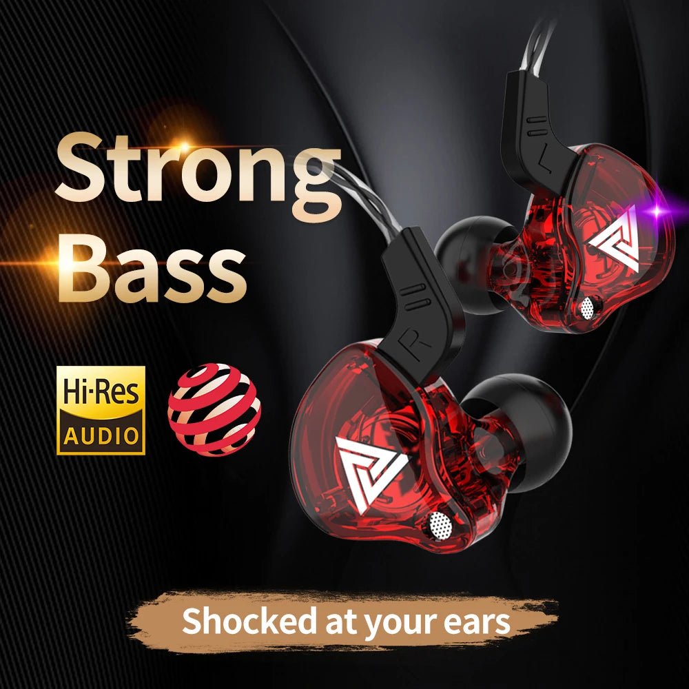 Original QKZ AK6 In Ear Earphone 6 Dynamic Driver Unit Headphone With Mic Stereo Sports HIFI Subwoofer Headset Monitor Earbuds - Walmarkettt.com