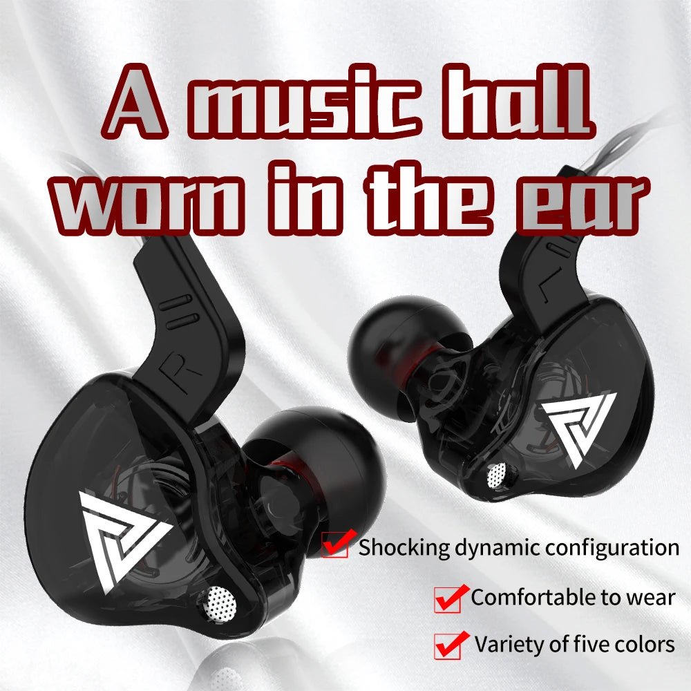 Original QKZ AK6 In Ear Earphone 6 Dynamic Driver Unit Headphone With Mic Stereo Sports HIFI Subwoofer Headset Monitor Earbuds - Walmarkettt.com