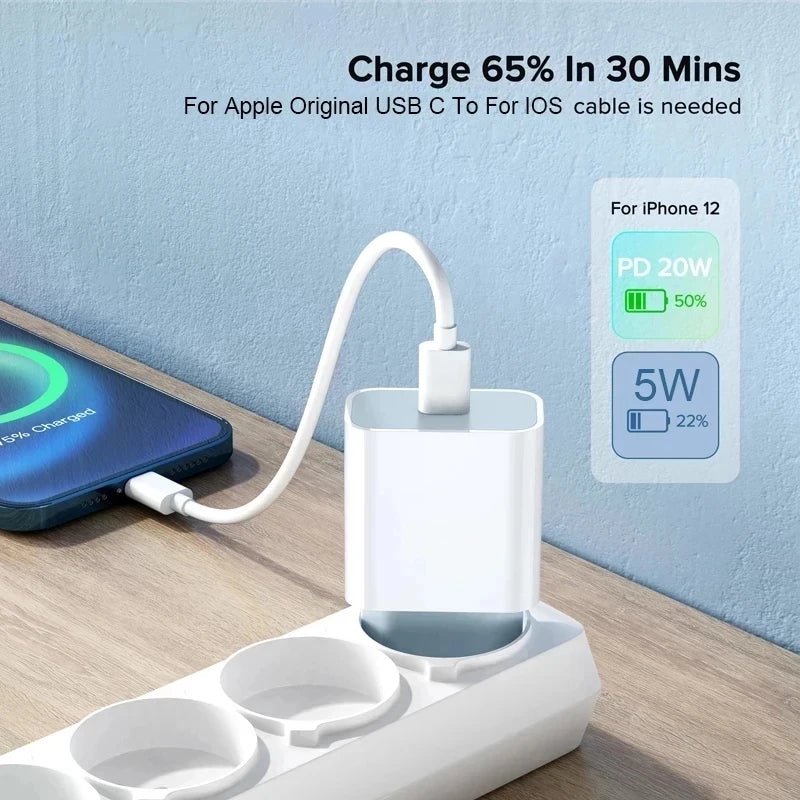 PD Charger 20W Fast Charging USB C Charger For iPhone 15 14 13 Pro Max Mini X XS Quick Charge Type C Phone Charger Power Adapter - Walmarkettt.com