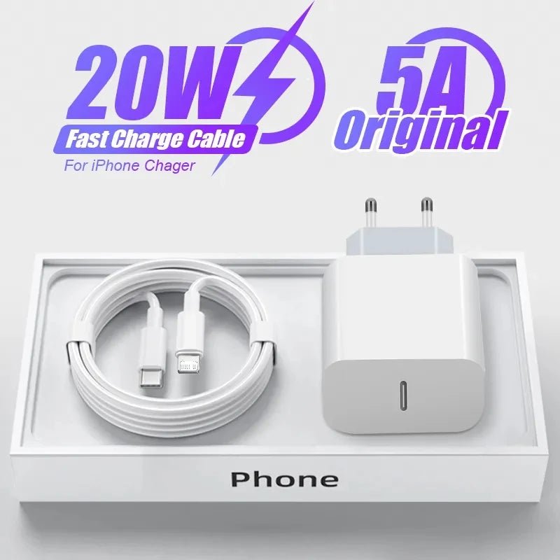 PD Charger 20W Fast Charging USB C Charger For iPhone 15 14 13 Pro Max Mini X XS Quick Charge Type C Phone Charger Power Adapter - Walmarkettt.com