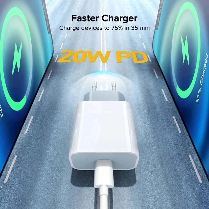 PD Charger 20W Fast Charging USB C Charger For iPhone 15 14 13 Pro Max Mini X XS Quick Charge Type C Phone Charger Power Adapter - Walmarkettt.com