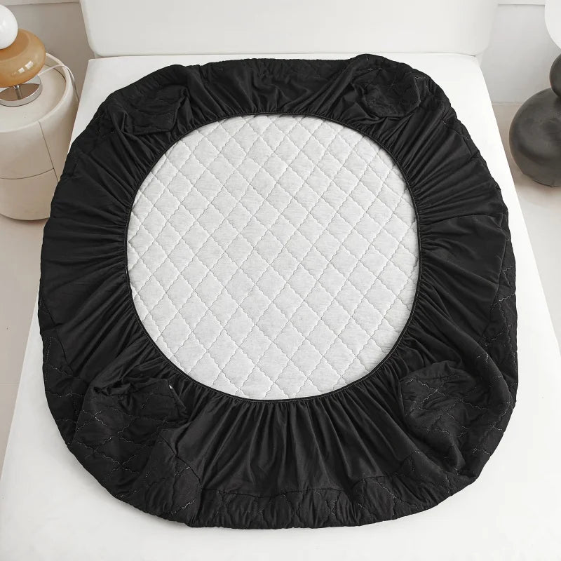 Quilted Thick Waterproof Mattress Cover Mattress Protector Queen King Fitted Sheet Bed Pad Cover Bed Topper ( No Pillow Case) - Walmarkettt.com