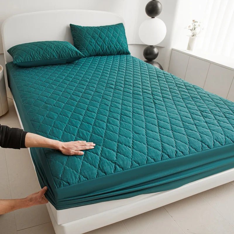 Quilted Thick Waterproof Mattress Cover Mattress Protector Queen King Fitted Sheet Bed Pad Cover Bed Topper ( No Pillow Case) - Walmarkettt.com