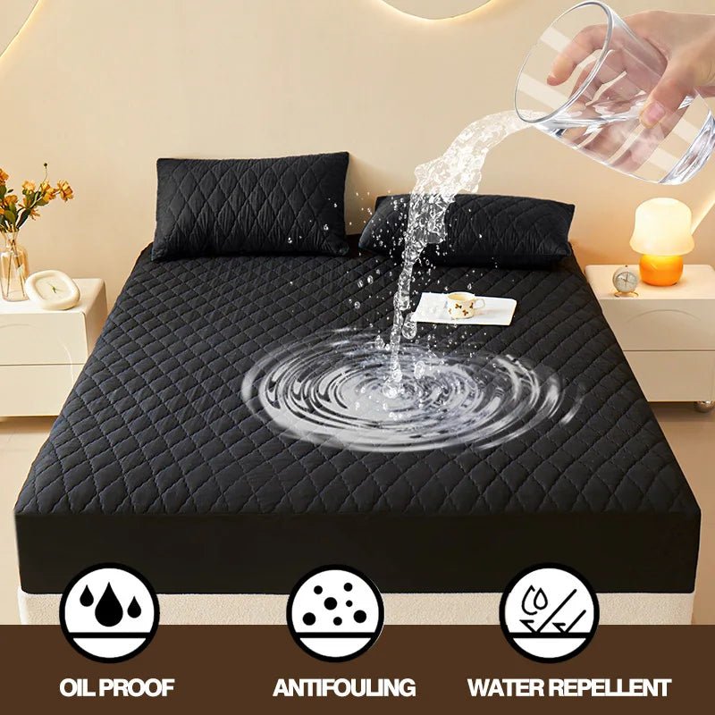 Quilted Thick Waterproof Mattress Cover Mattress Protector Queen King Fitted Sheet Bed Pad Cover Bed Topper ( No Pillow Case) - Walmarkettt.com