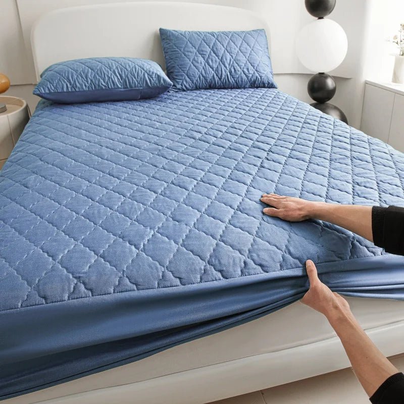 Quilted Thick Waterproof Mattress Cover Mattress Protector Queen King Fitted Sheet Bed Pad Cover Bed Topper ( No Pillow Case) - Walmarkettt.com