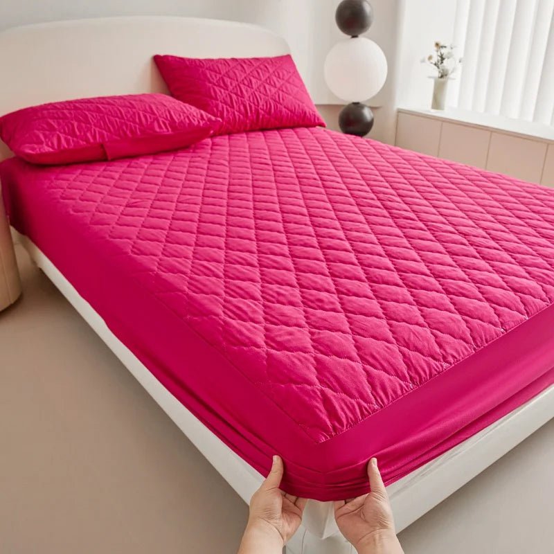 Quilted Thick Waterproof Mattress Cover Mattress Protector Queen King Fitted Sheet Bed Pad Cover Bed Topper ( No Pillow Case) - Walmarkettt.com