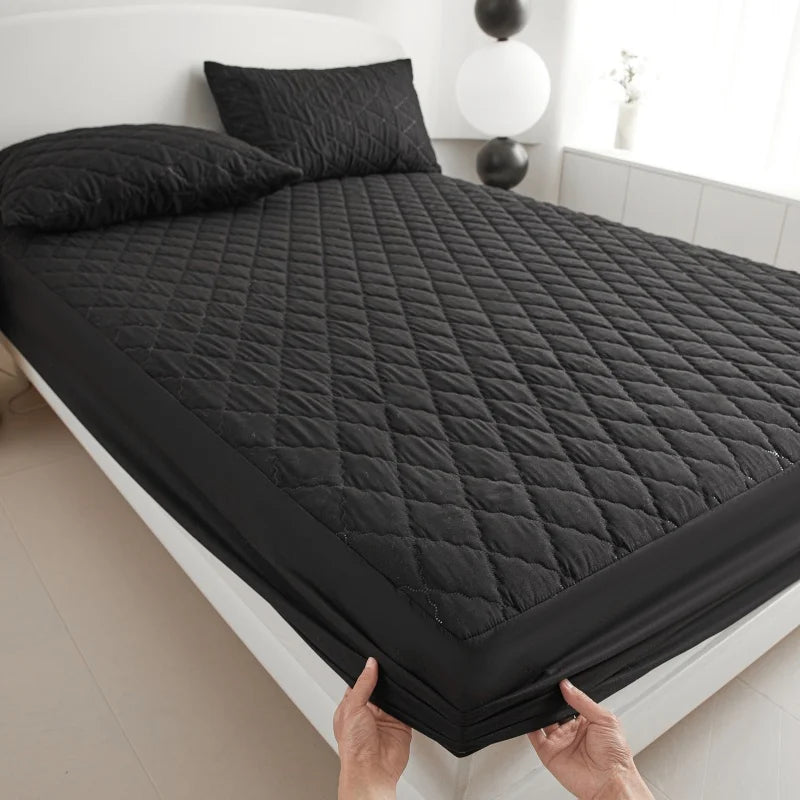 Quilted Thick Waterproof Mattress Cover Mattress Protector Queen King Fitted Sheet Bed Pad Cover Bed Topper ( No Pillow Case) - Walmarkettt.com