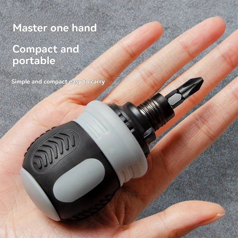 Ratchet Screwdriver Set Short Shaped Radish Head High Hardness Labor - saving Multi - functional Dual - purpose - Walmarkettt.com