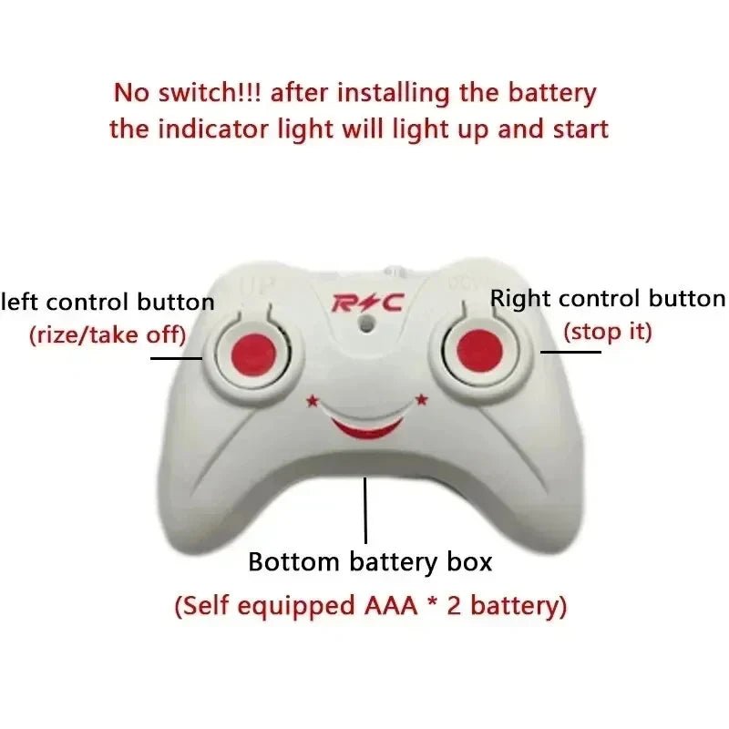 Rechargeable Mini RC Drone Remote Safe Fall - resistant RC Helicopters Drone Children Toys(No remote control battery) - Walmarkettt.com
