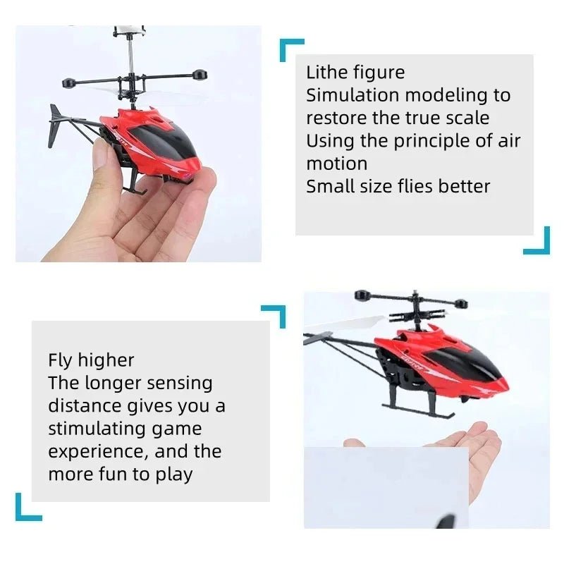 Rechargeable Mini RC Drone Remote Safe Fall - resistant RC Helicopters Drone Children Toys(No remote control battery) - Walmarkettt.com