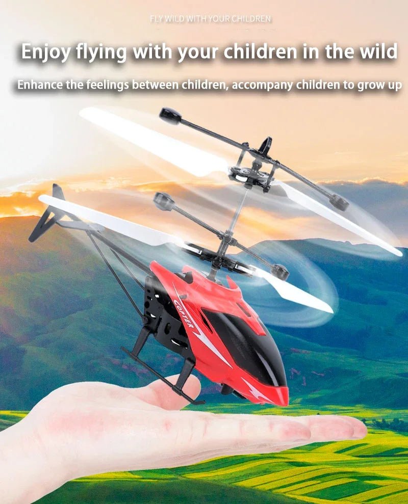 Rechargeable Mini RC Drone Remote Safe Fall - resistant RC Helicopters Drone Children Toys(No remote control battery) - Walmarkettt.com