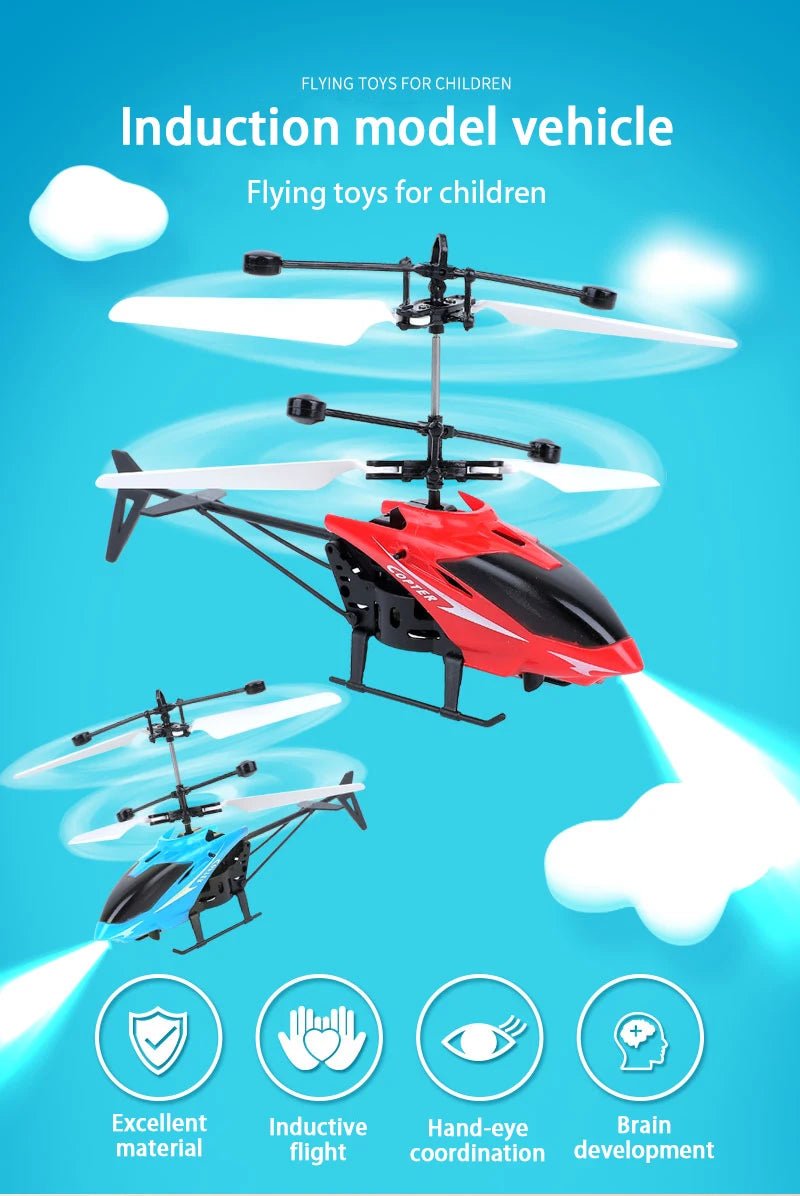 Rechargeable Mini RC Drone Remote Safe Fall - resistant RC Helicopters Drone Children Toys(No remote control battery) - Walmarkettt.com