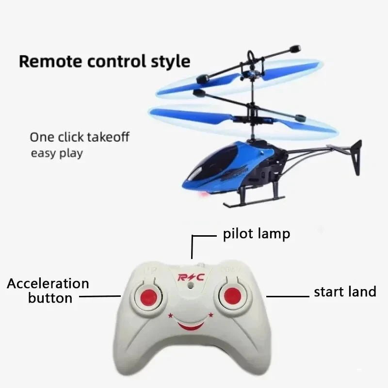 Rechargeable Mini RC Drone Remote Safe Fall - resistant RC Helicopters Drone Children Toys(No remote control battery) - Walmarkettt.com
