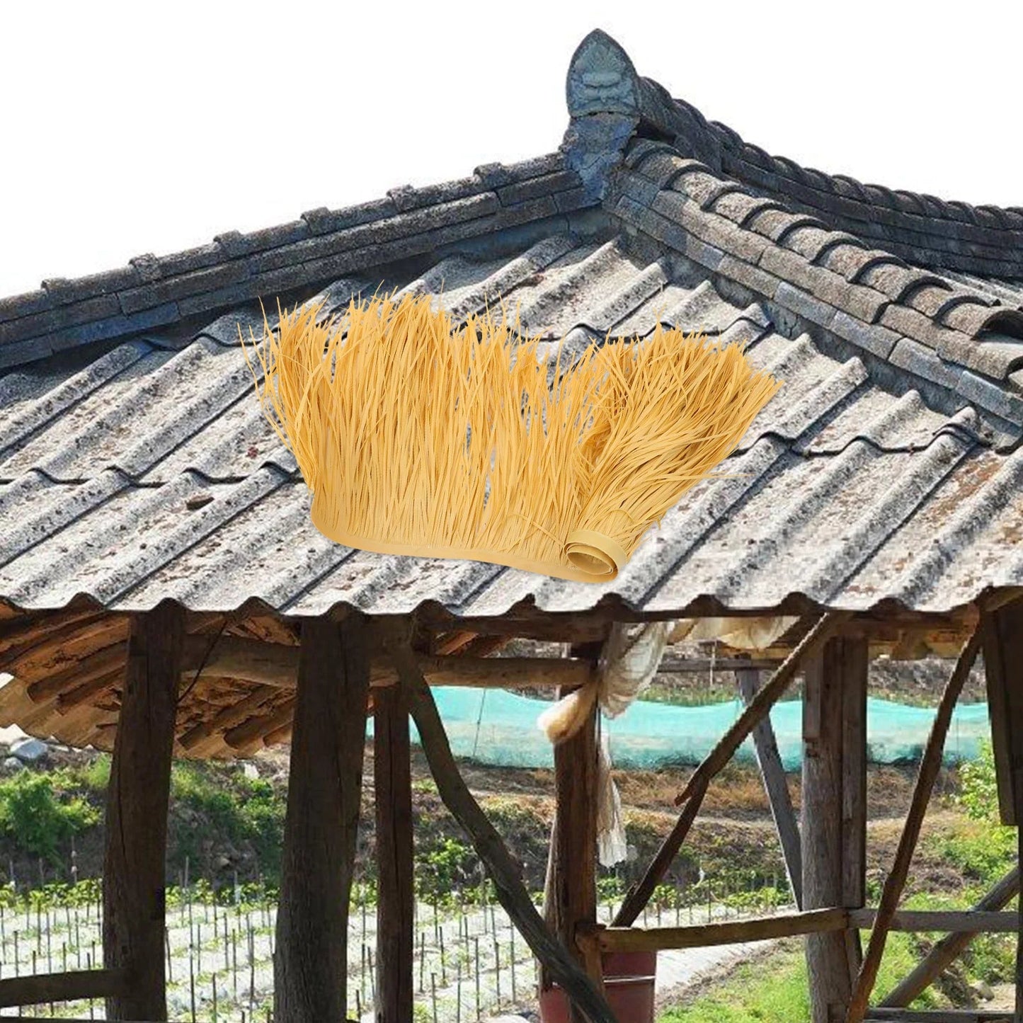 Simulated Thatch Artificial Straw Roof Decorative Roofing For Garden Wall Landscape Fake Blind Grass Mexican Thatch Roof Shade - Walmarkettt.com