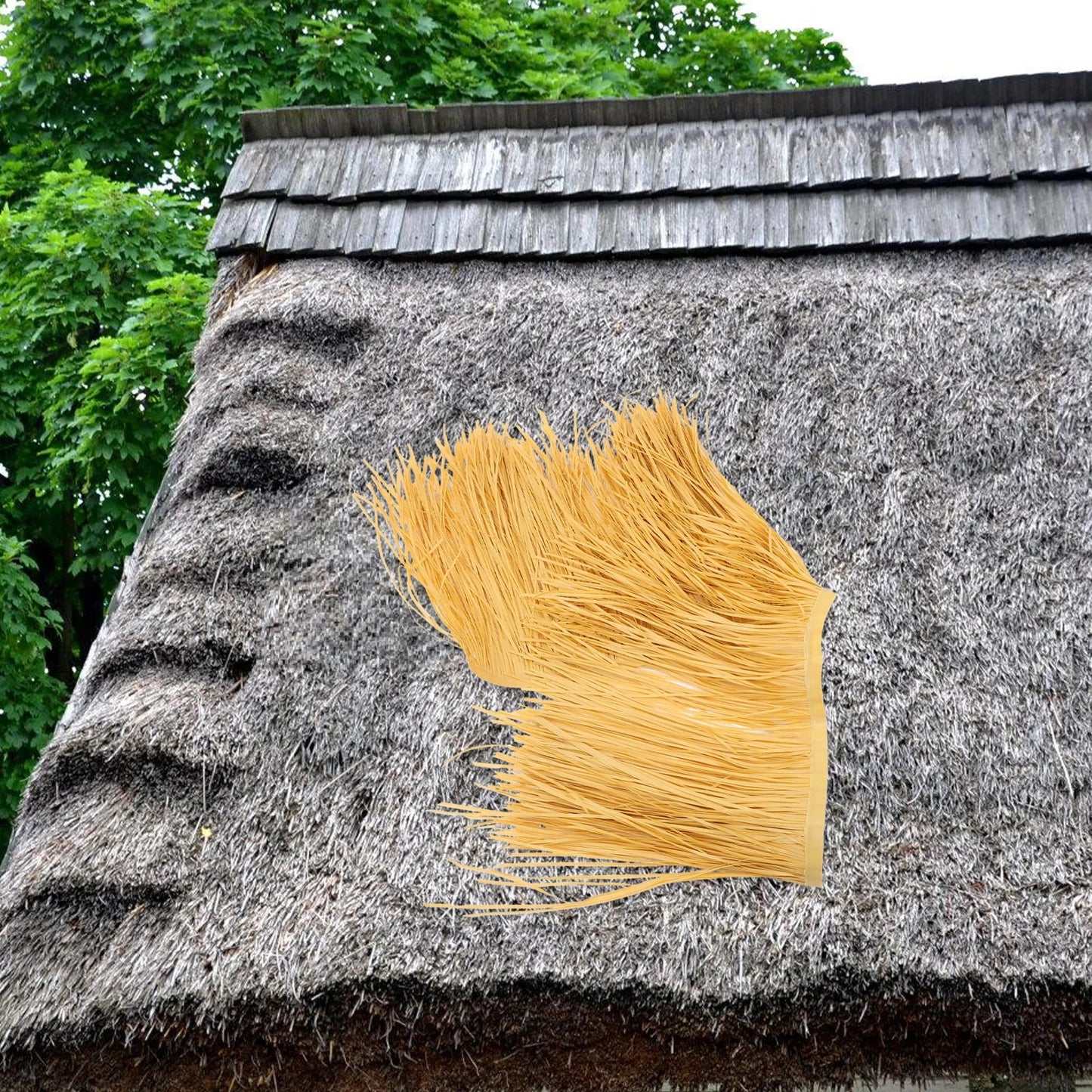 Simulated Thatch Artificial Straw Roof Decorative Roofing For Garden Wall Landscape Fake Blind Grass Mexican Thatch Roof Shade - Walmarkettt.com