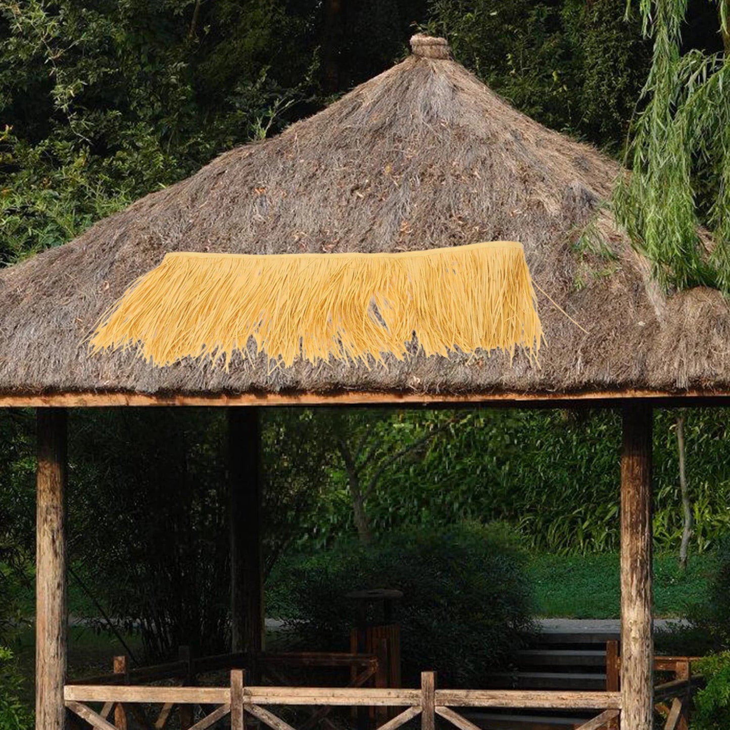 Simulated Thatch Artificial Straw Roof Decorative Roofing For Garden Wall Landscape Fake Blind Grass Mexican Thatch Roof Shade - Walmarkettt.com