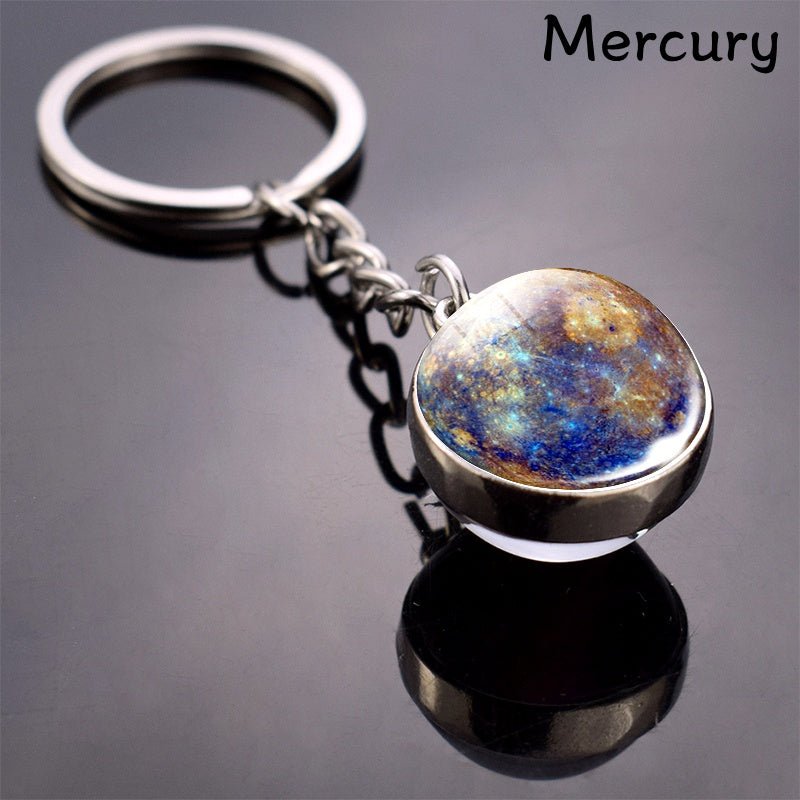 Solar System Planets Keychain - Metal Moon Phase Charm with 8 Planet Designs, Celestial - Themed Gift for Anniversaries, Keys, Wallets & Bags, Celestial Keychain | Metallic Finish | Metal Construction - Walmarkettt.com