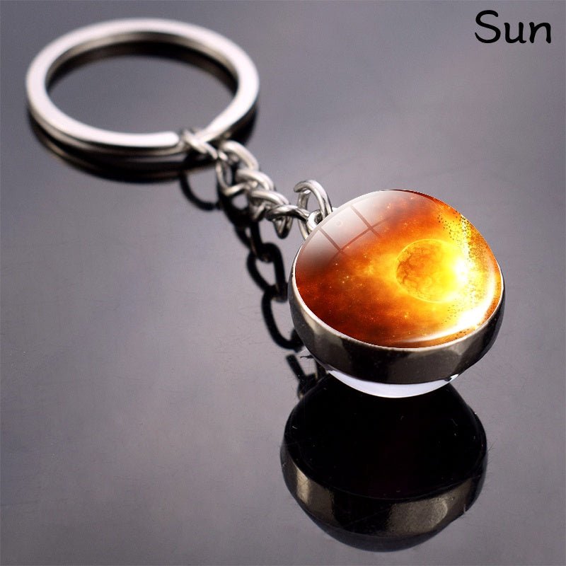 Solar System Planets Keychain - Metal Moon Phase Charm with 8 Planet Designs, Celestial - Themed Gift for Anniversaries, Keys, Wallets & Bags, Celestial Keychain | Metallic Finish | Metal Construction - Walmarkettt.com