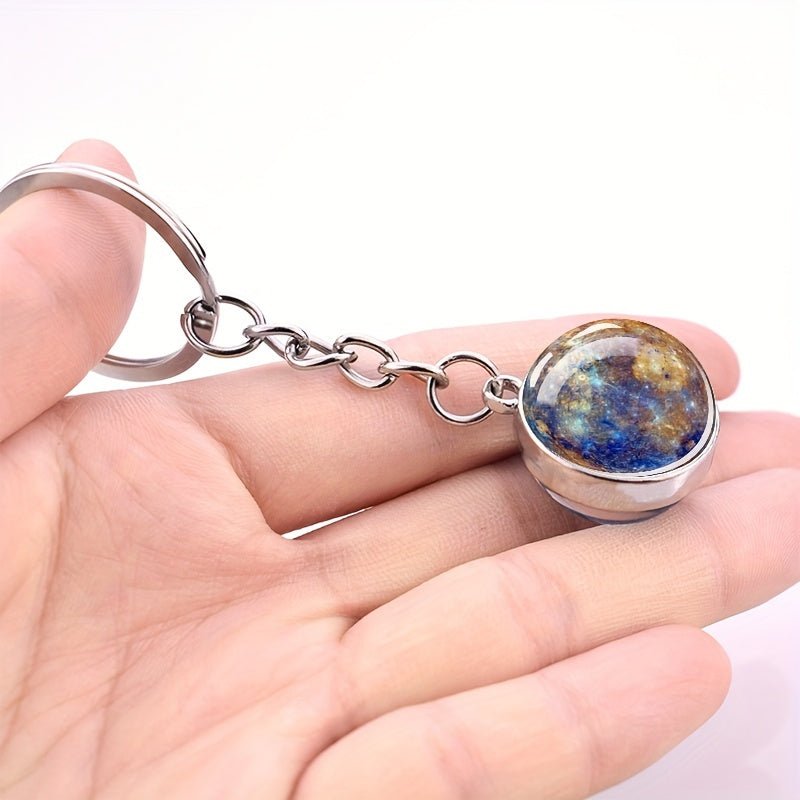 Solar System Planets Keychain - Metal Moon Phase Charm with 8 Planet Designs, Celestial - Themed Gift for Anniversaries, Keys, Wallets & Bags, Celestial Keychain | Metallic Finish | Metal Construction - Walmarkettt.com