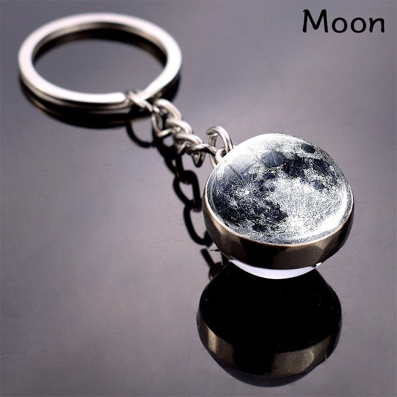 Solar System Planets Keychain - Metal Moon Phase Charm with 8 Planet Designs, Celestial - Themed Gift for Anniversaries, Keys, Wallets & Bags, Celestial Keychain | Metallic Finish | Metal Construction - Walmarkettt.com
