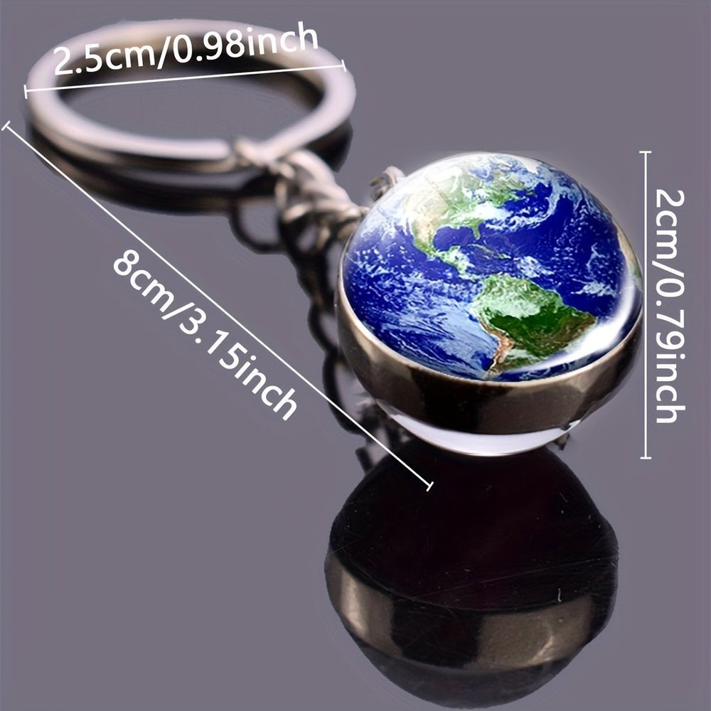 Solar System Planets Keychain - Metal Moon Phase Charm with 8 Planet Designs, Celestial - Themed Gift for Anniversaries, Keys, Wallets & Bags, Celestial Keychain | Metallic Finish | Metal Construction - Walmarkettt.com