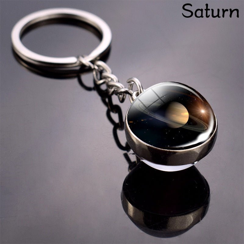 Solar System Planets Keychain - Metal Moon Phase Charm with 8 Planet Designs, Celestial - Themed Gift for Anniversaries, Keys, Wallets & Bags, Celestial Keychain | Metallic Finish | Metal Construction - Walmarkettt.com