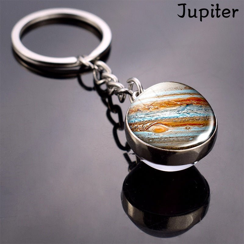 Solar System Planets Keychain - Metal Moon Phase Charm with 8 Planet Designs, Celestial - Themed Gift for Anniversaries, Keys, Wallets & Bags, Celestial Keychain | Metallic Finish | Metal Construction - Walmarkettt.com