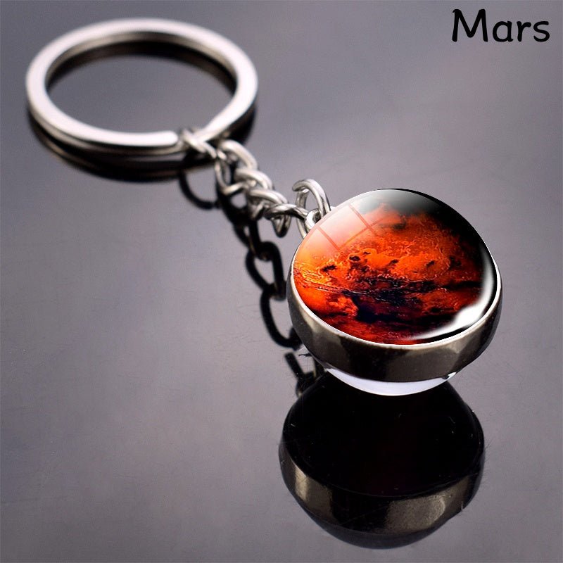 Solar System Planets Keychain - Metal Moon Phase Charm with 8 Planet Designs, Celestial - Themed Gift for Anniversaries, Keys, Wallets & Bags, Celestial Keychain | Metallic Finish | Metal Construction - Walmarkettt.com