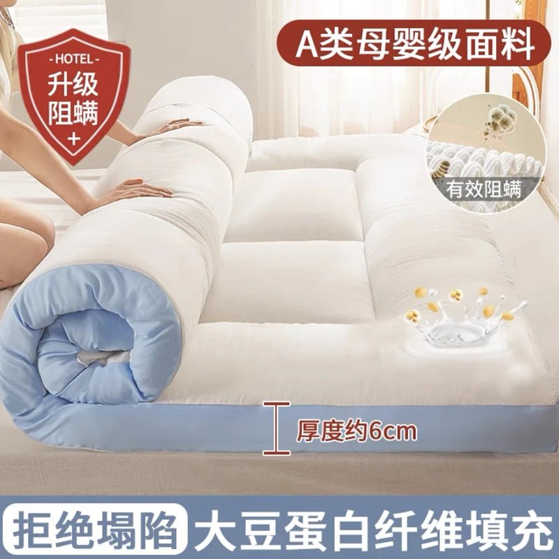 Tatami Floor mat Soft Comfortable Soy Fiber Mattress Student Dormitory Single Mat household Thicken Warm Double Bed Mattresses - Walmarkettt.com