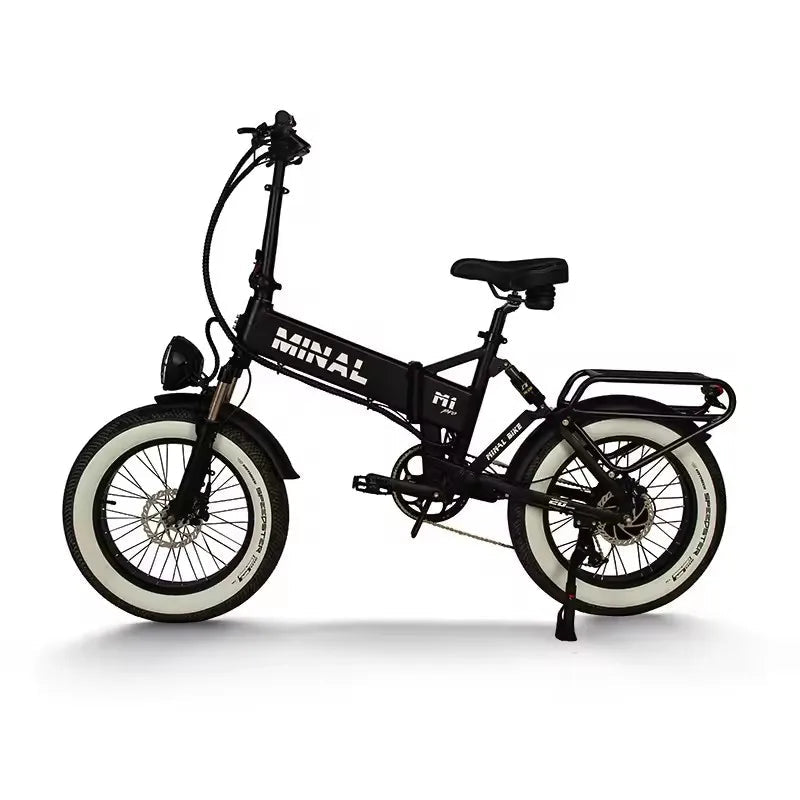 The e - bike’s 20 - inch wide tires are available in four colors. 750W 48V 16AH battery. Easy and good - looking electric bicycle - Walmarkettt.com
