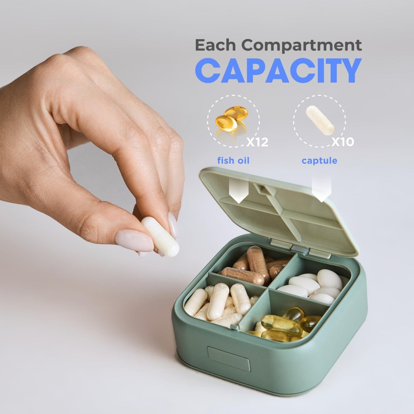 Travel Medicine Pill Organizer Small Pill Box for Purse Mini Pill Case - Walmarkettt.com