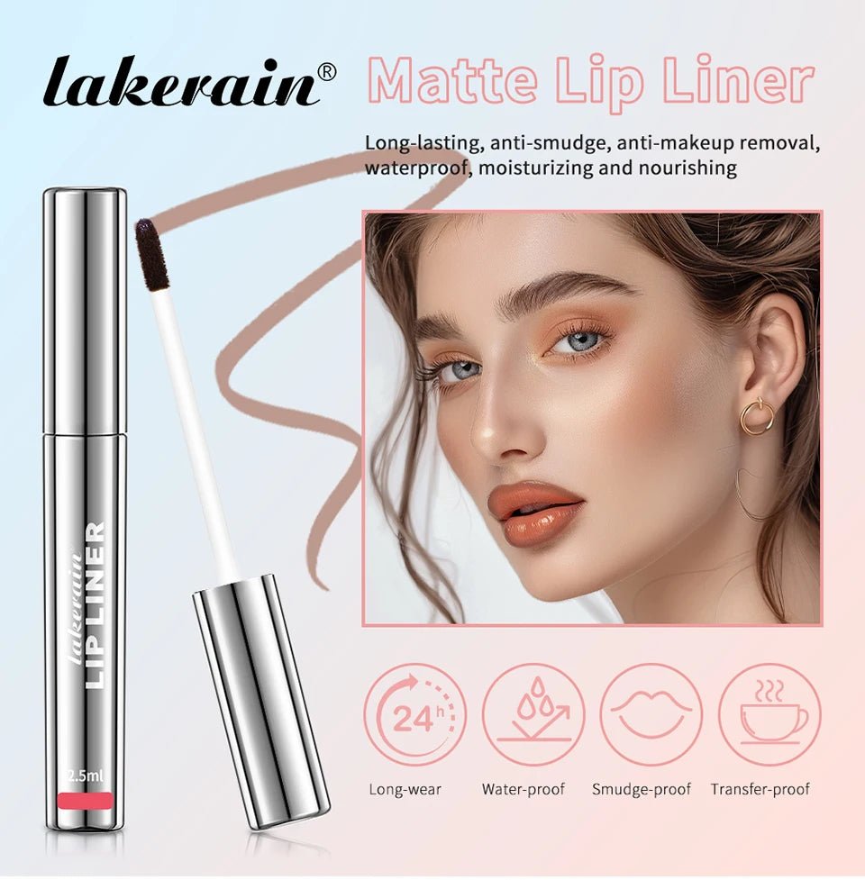 Waterproof Lip Liner Peel Off Tattoo Lipgloss Waterproof Long Lasting Matte Lip Tint Brown Contour Tear - off Lips Stain Cosmetic - Walmarkettt.com