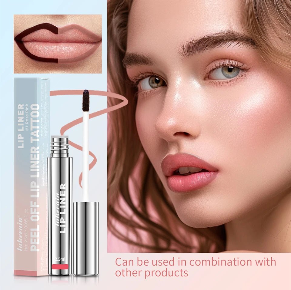 Waterproof Lip Liner Peel Off Tattoo Lipgloss Waterproof Long Lasting Matte Lip Tint Brown Contour Tear - off Lips Stain Cosmetic - Walmarkettt.com