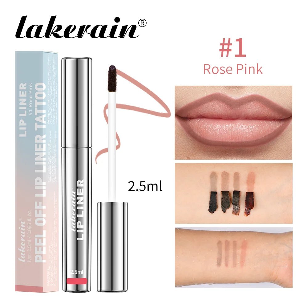 Waterproof Lip Liner Peel Off Tattoo Lipgloss Waterproof Long Lasting Matte Lip Tint Brown Contour Tear - off Lips Stain Cosmetic - Walmarkettt.com