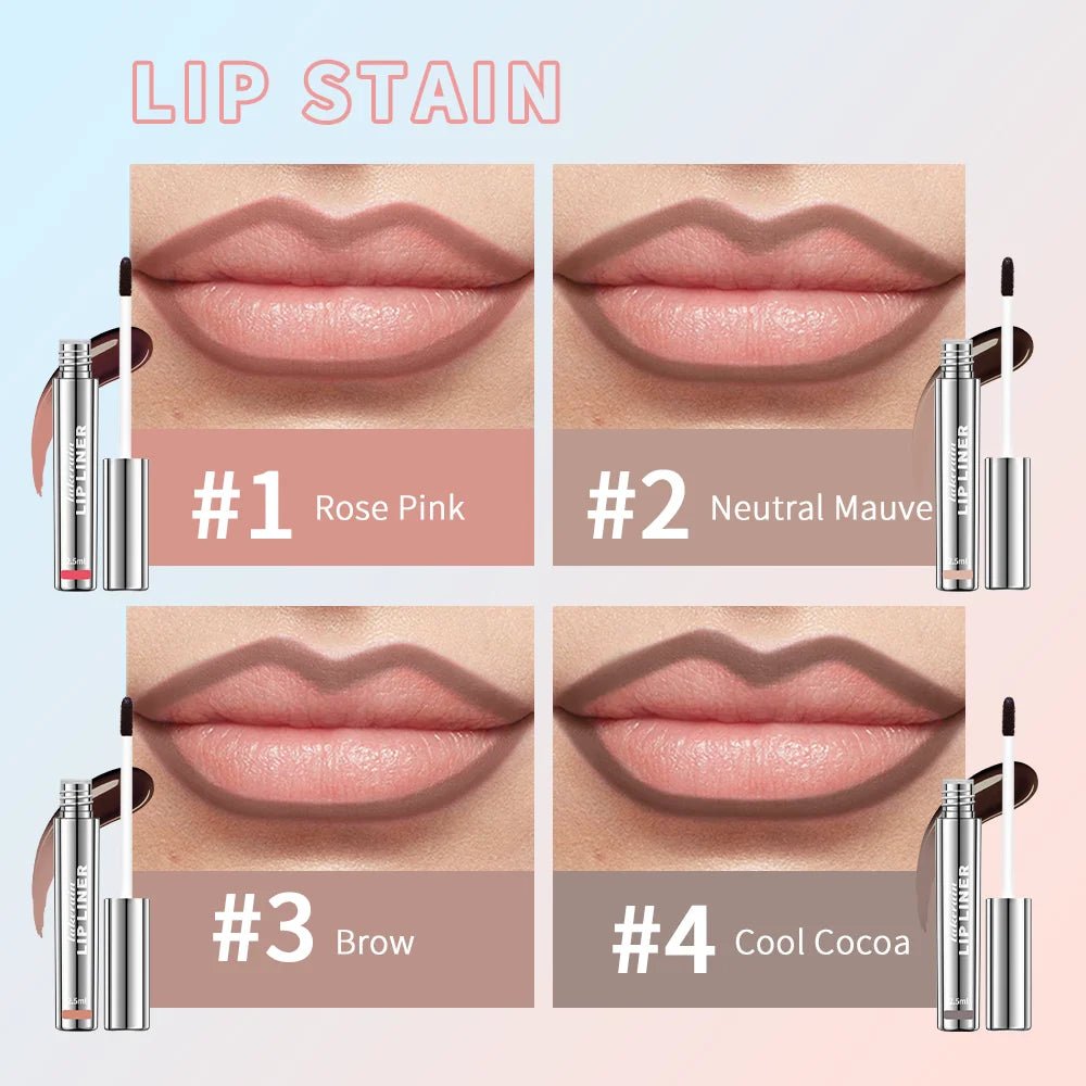 Waterproof Lip Liner Peel Off Tattoo Lipgloss Waterproof Long Lasting Matte Lip Tint Brown Contour Tear - off Lips Stain Cosmetic - Walmarkettt.com