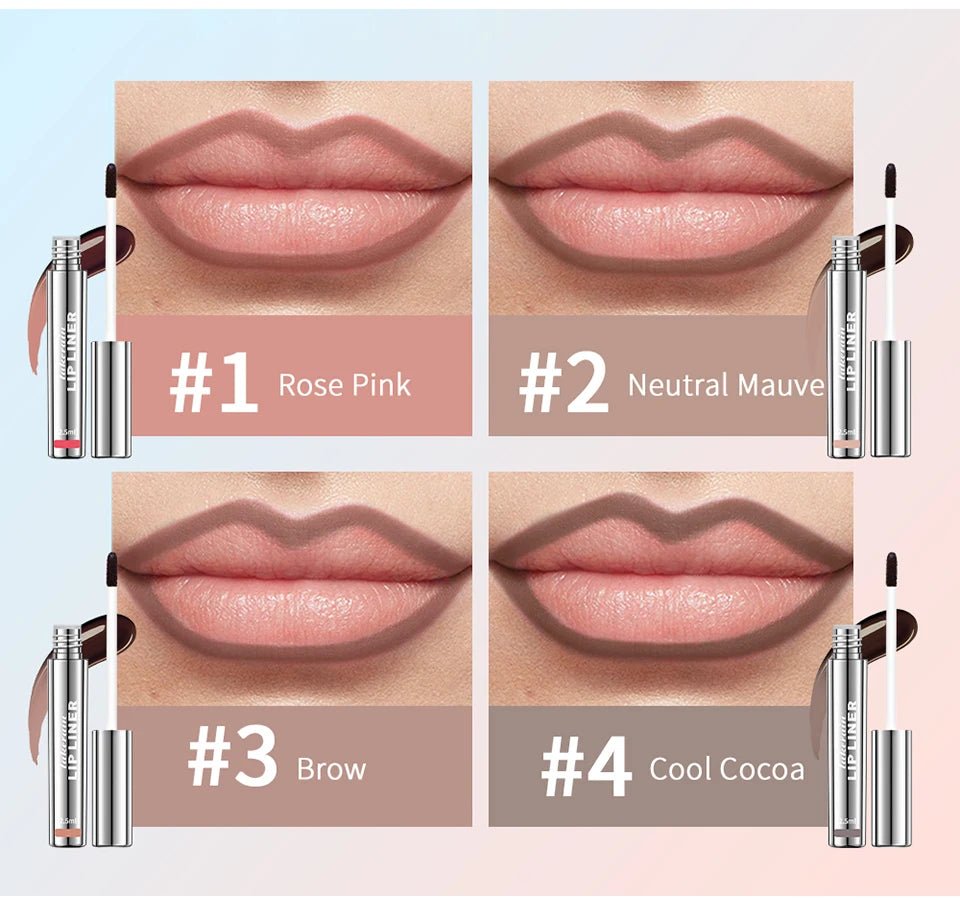 Waterproof Lip Liner Peel Off Tattoo Lipgloss Waterproof Long Lasting Matte Lip Tint Brown Contour Tear - off Lips Stain Cosmetic - Walmarkettt.com