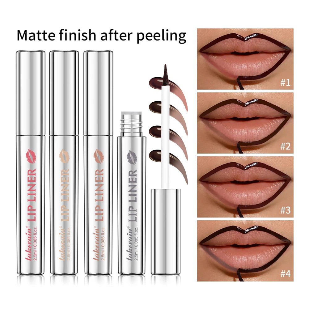 Waterproof Lip Liner Peel Off Tattoo Lipgloss Waterproof Long Lasting Matte Lip Tint Brown Contour Tear - off Lips Stain Cosmetic - Walmarkettt.com