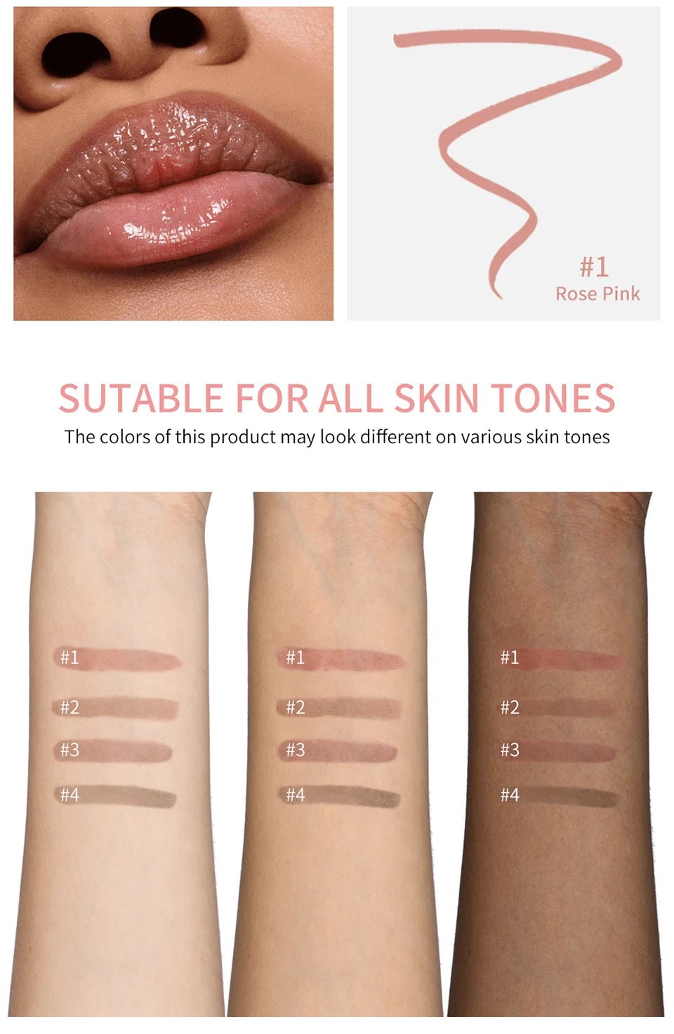 Waterproof Lip Liner Peel Off Tattoo Lipgloss Waterproof Long Lasting Matte Lip Tint Brown Contour Tear - off Lips Stain Cosmetic - Walmarkettt.com