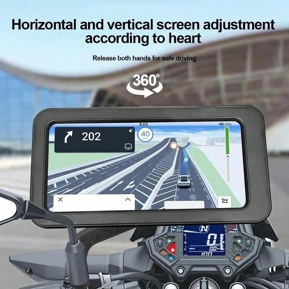 Waterproof Motorcycle Bike Mobile Phone Holder Support Universal Bicycle GPS 360° Swivel Adjustable Motorcycle Cellphone Holder - Walmarkettt.com