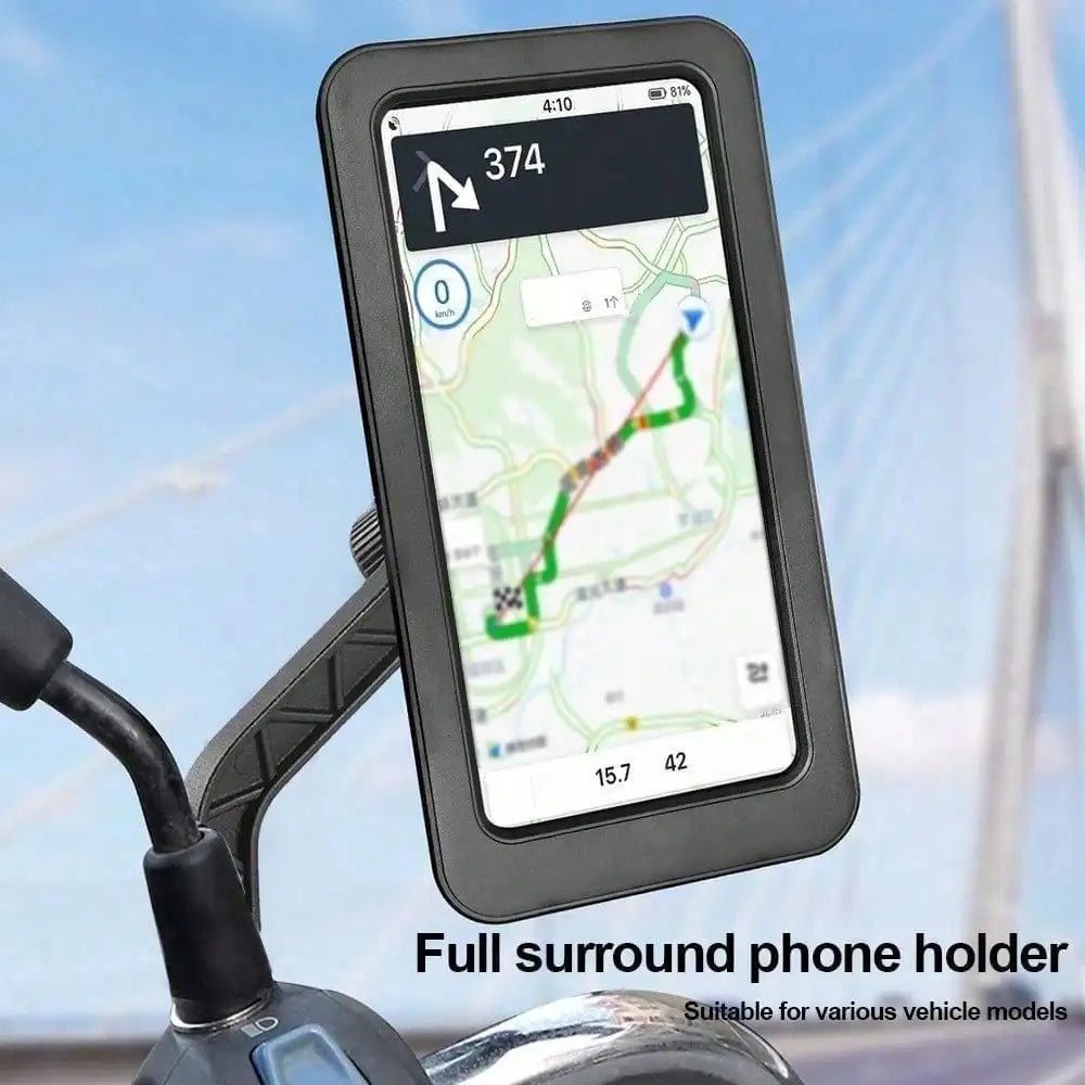 Waterproof Motorcycle Bike Mobile Phone Holder Support Universal Bicycle GPS 360° Swivel Adjustable Motorcycle Cellphone Holder - Walmarkettt.com