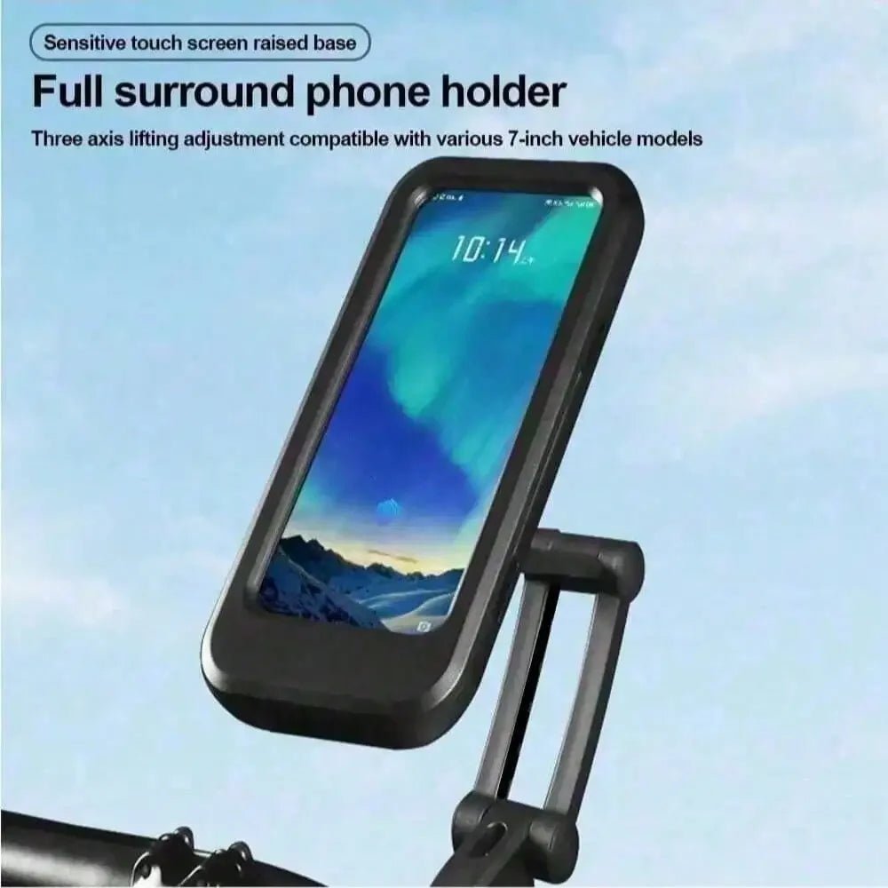 Waterproof Motorcycle Bike Mobile Phone Holder Support Universal Bicycle GPS 360° Swivel Adjustable Motorcycle Cellphone Holder - Walmarkettt.com