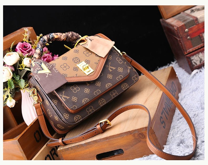 Women's Bag 2025 New Arrival Fashion Counter Genuine Goods Brand Genuine Leather Handbag Classy Easiest for Match Shoulder Messenger Bag - Walmarkettt.com