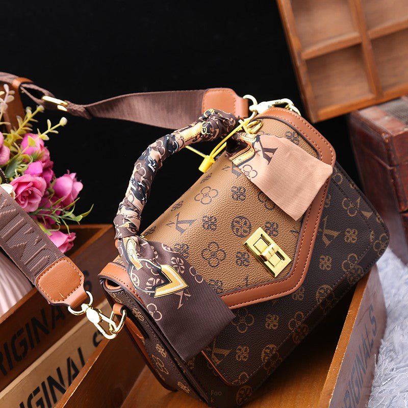 Women's Bag 2025 New Arrival Fashion Counter Genuine Goods Brand Genuine Leather Handbag Classy Easiest for Match Shoulder Messenger Bag - Walmarkettt.com