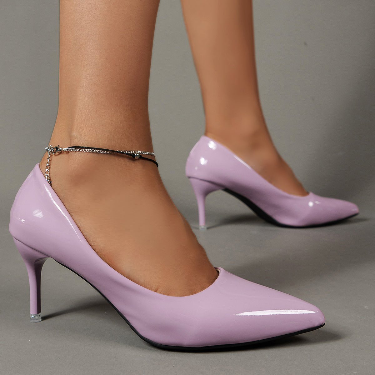 Women's Solid Color Stiletto Heels, Elegant Pointed Toe Work Pumps, Lightweight Dress Pumps - Walmarkettt.com