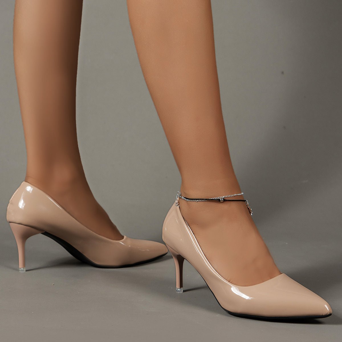 Women's Solid Color Stiletto Heels, Elegant Pointed Toe Work Pumps, Lightweight Dress Pumps - Walmarkettt.com