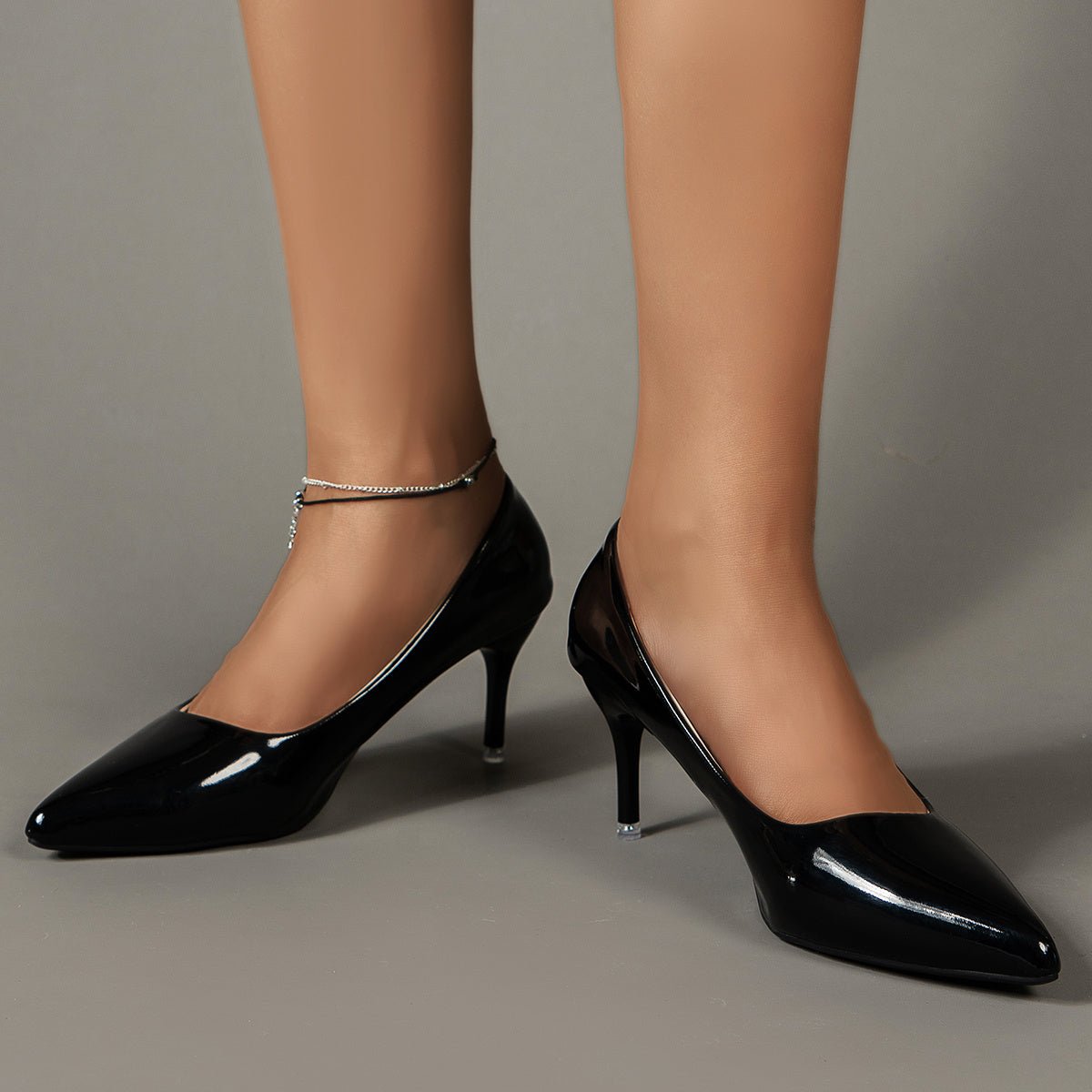 Women's Solid Color Stiletto Heels, Elegant Pointed Toe Work Pumps, Lightweight Dress Pumps - Walmarkettt.com