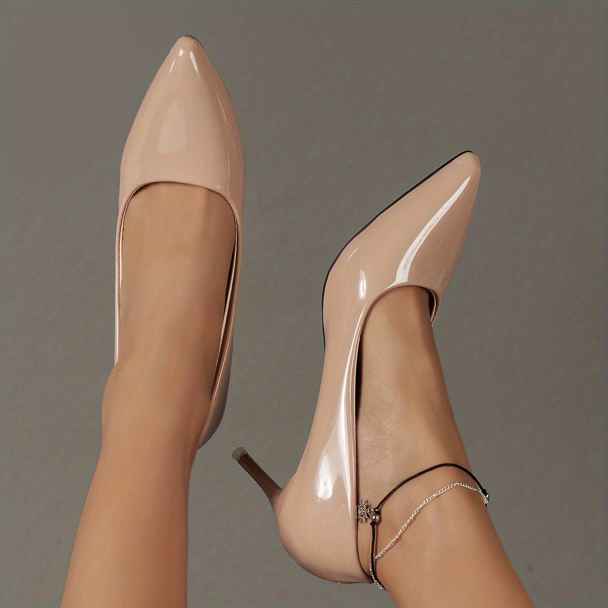 Women's Solid Color Stiletto Heels, Elegant Pointed Toe Work Pumps, Lightweight Dress Pumps - Walmarkettt.com