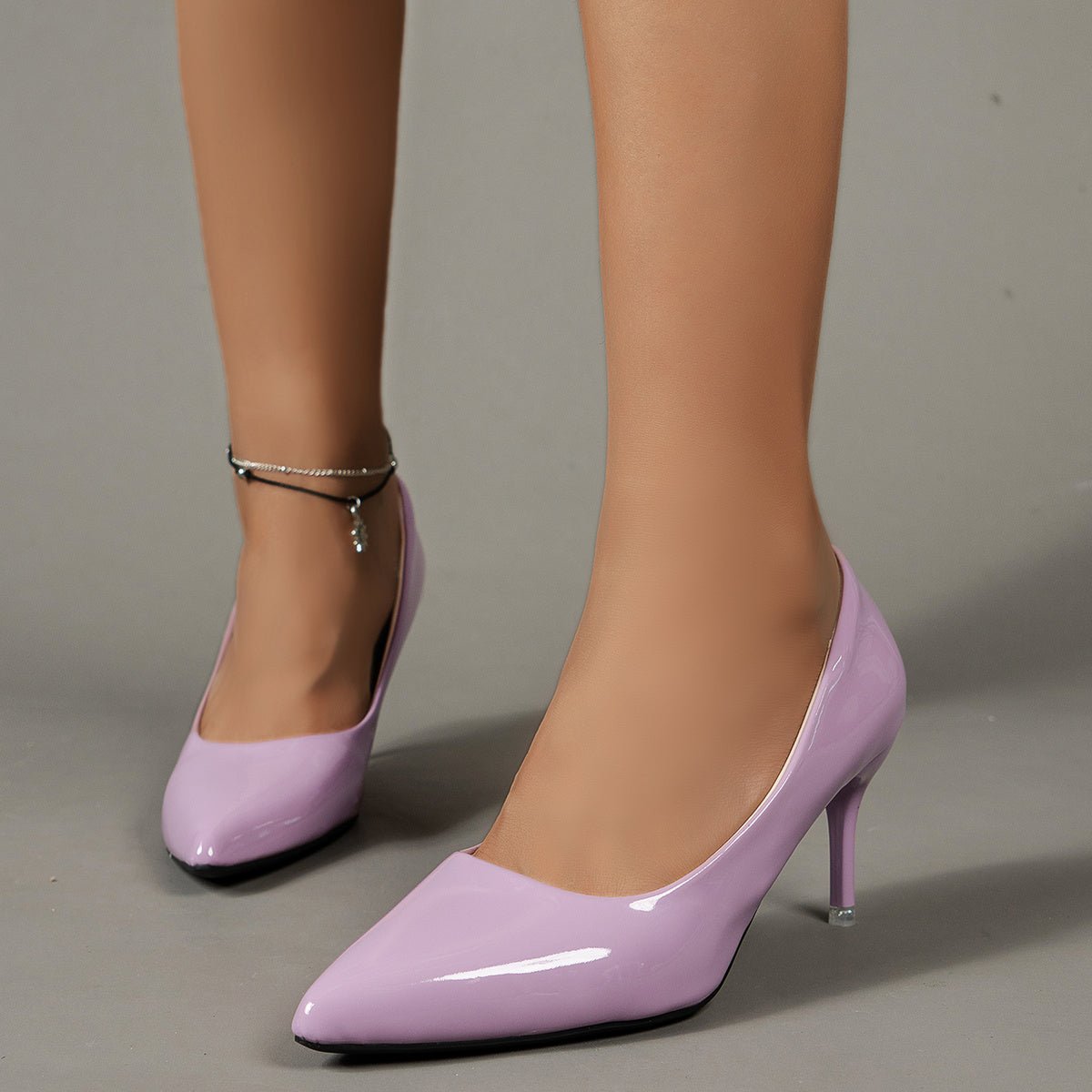 Women's Solid Color Stiletto Heels, Elegant Pointed Toe Work Pumps, Lightweight Dress Pumps - Walmarkettt.com